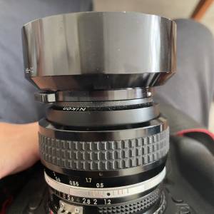 Nikon 50mm F1.2 AI with hood