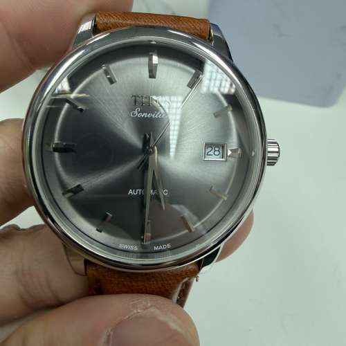 Titus Sonvilier Swiss Made 3 Hands Date Mechanical Leather Watch