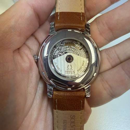 Titus Sonvilier Swiss Made 3 Hands Date Mechanical Leather Watch