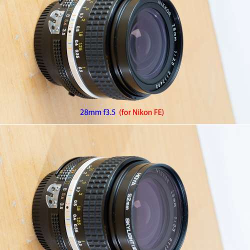 菲林相機 Nikon FE : 1機身配4支鏡頭