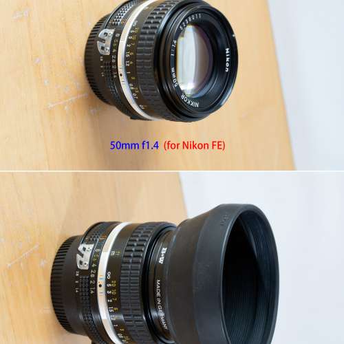 菲林相機 Nikon FE : 1機身配4支鏡頭
