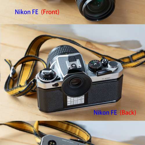 菲林相機 Nikon FE : 1機身配4支鏡頭