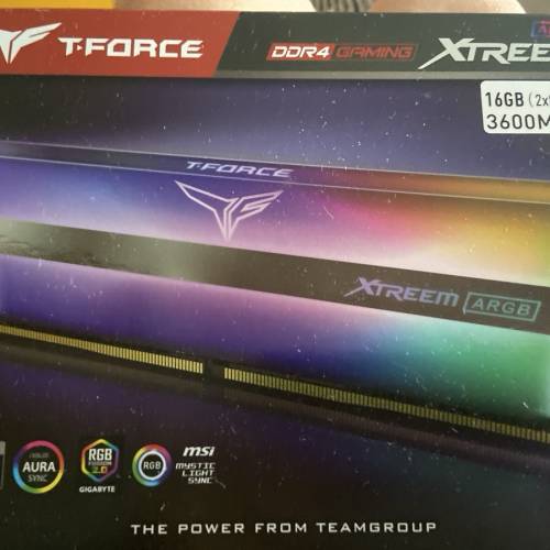 永久保養TeamGroup T force xtreem DDR4 3600mhz 16gb(8gbx2) cl18-22-22-42 ram