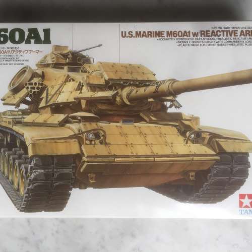 $100 - [非完成品] 全新 雙星 TAMIYA U.S. Marine M60A1 w/Reactive Armor No. 157 ...