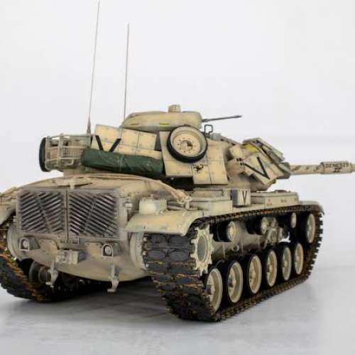 $100 - [非完成品] 全新 雙星 TAMIYA U.S. Marine M60A1 w/Reactive Armor No. 157 ...