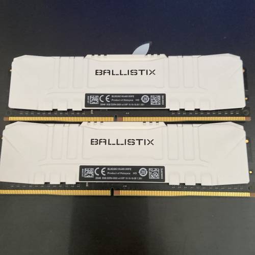 Crucial ballistix Rev.E 顆粒 ￼DDR4 3000mhz 16gb(8gbx2) cl15-16-16-35