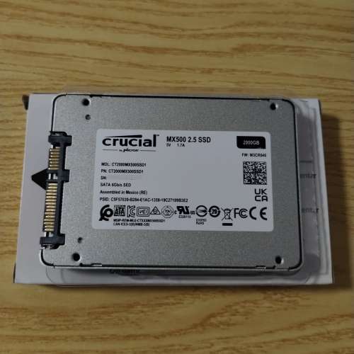 Crucial MX500 2TB SSD 100%Health