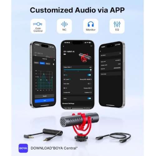 BY-MM1 AI - World's 1st AI-Powered Supercardioid On-Camera Microphone