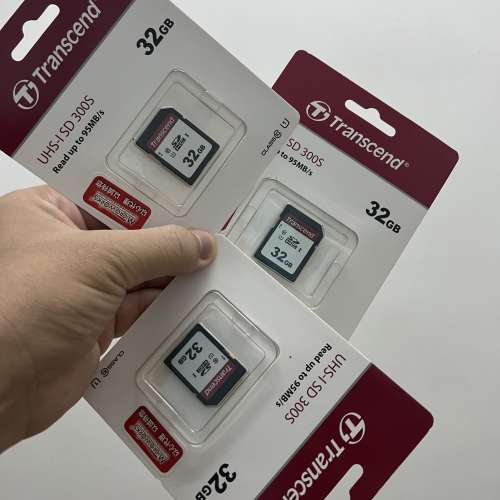Transcend 300S SDHC 32GB SD記憶卡 三張打包