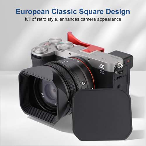 Haoge LH-S40 Metal Square Lens Hood For Sony RX1R3 / RX1M2 / RX1, FE 40mm f/2.5G