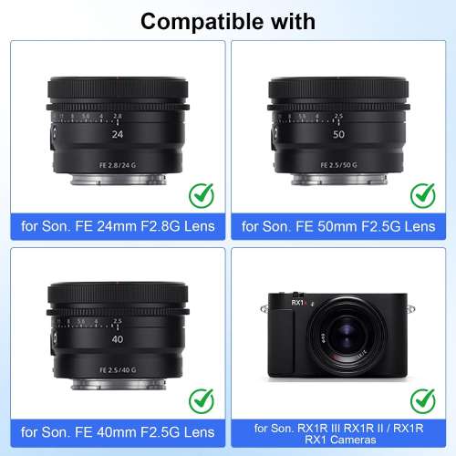 Haoge LH-S40 Metal Square Lens Hood For Sony RX1R3 / RX1M2 / RX1, FE 40mm f/2.5G