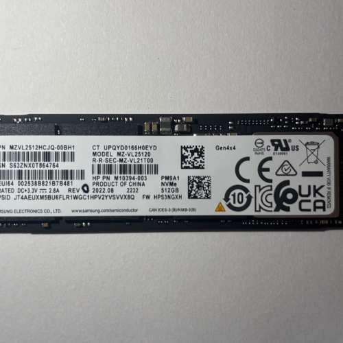 Samsung PM9A1 512GB m.2 nvme PCIe 4.0 SSD