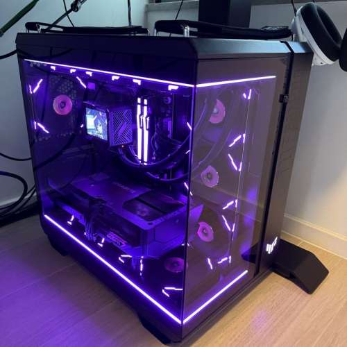 ASUS GT502機箱 無界版 黑色 包L形燈條