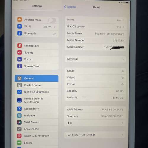 Nice New iPad mini 5 64GB Wifi Gold