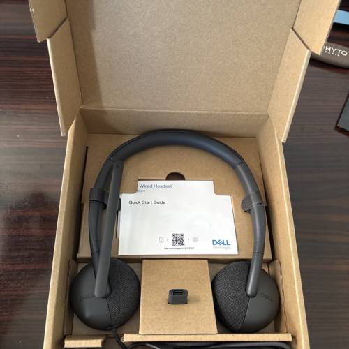 Dell WH3024 USB 有線 立體聲 耳機 (包含 USB 轉接頭)