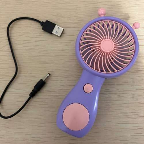迷你便攜式USB充電手持風扇 附送線