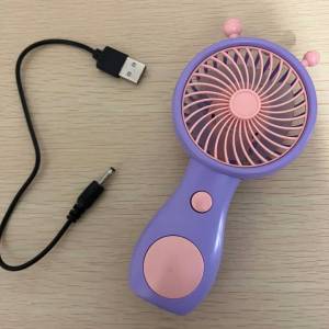 迷你便攜式USB充電手持風扇 附送線
