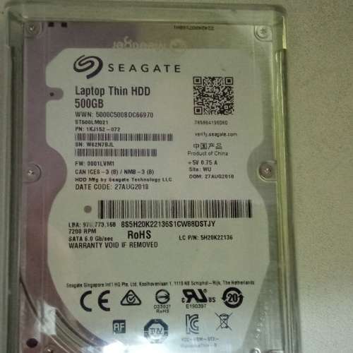 seagate 2.5吋 500gb sata 3 hd