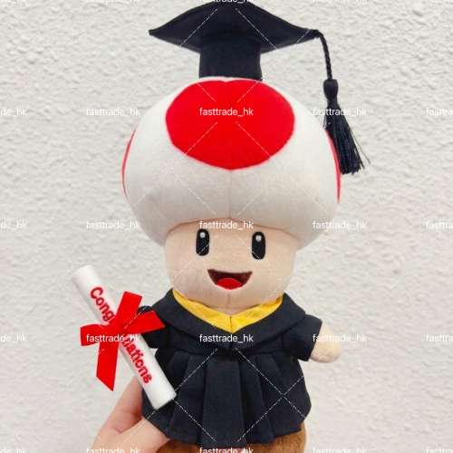 睇內文&middot;不轉wtsapp/電話：歐美版Super Mario Toad畢業公仔 豆袋公仔 奇諾比奧畢業...