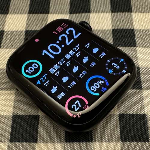 Apple Watch 8 45mm GPS版本 太空灰色 行貨 99%新 非常少用和新淨 錶面沒有花痕 操...