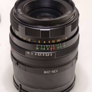 Helios-44M 58mm f2.0 八羽怪 鏡頭 M42-NEX 轉接環