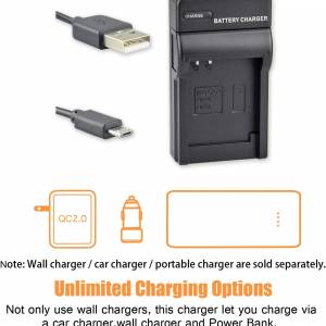 DSTE NB-5L Fully Decoded Lithium-Ion Battery With USB-C Charger For CANON Camera