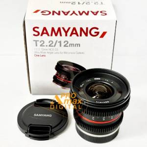 冇遮光罩❗️特價全新 ✅ Samyang 12mm T2.2 Cine Lens For Sony E / MFT / Fuji X ...