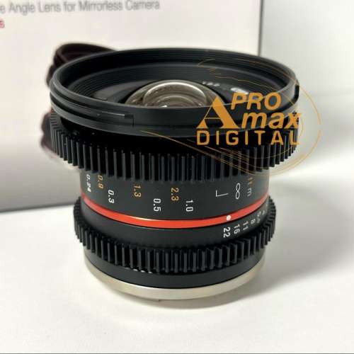 冇遮光罩❗️特價全新 ✅ Samyang 12mm T2.2 Cine Lens For Sony E / MFT / Fuji X ...