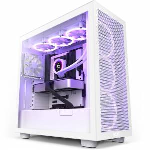 NZXT H7 Flow 白色電腦機箱+corsair lx 140 rgb風扇