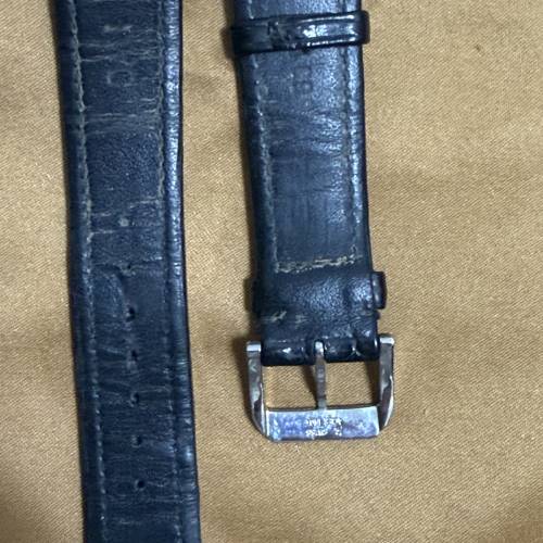 100% 正品 IWC 萬國 20mm 不銹鋼針扣 + 原廠深色真皮錶帶 $1888