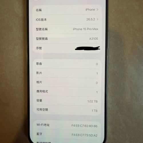 新機質素✅電池健康100%✅iPhone 15 Pro Max 1TB