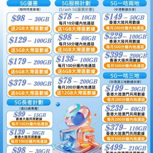 中國移動快閃5G優惠
