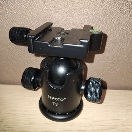 Tefoto T3 金屬球型雲台，適用於單眼相機三腳架