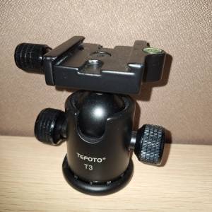 Tefoto T3 金屬球型雲台，適用於單眼相機三腳架
