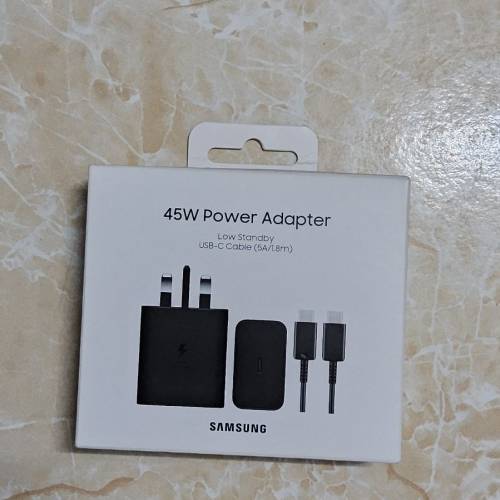三星45W原廠原裝全新充電器火牛帶線（全新未拆）只寄順豐，能接受再PM