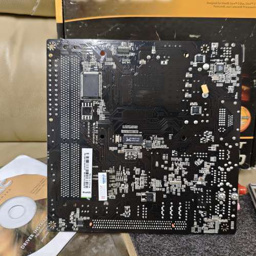 壞，二手(極新淨ITX) ZOTAE G41底板，有背板，有盒，有碟。