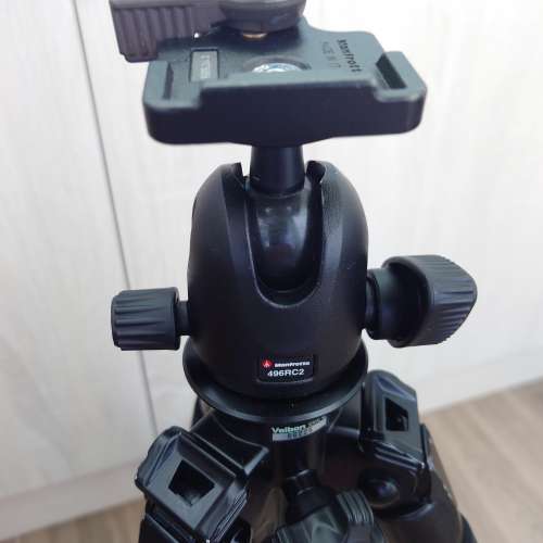 VELBON EL Carmagne 540 碳纖維三腳架 + Manfrotto 496RC2 Compact Ball Head 小型...