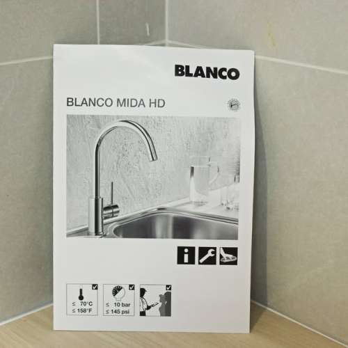 全新德國Blanco MIDA 高壓廚房混合水龍頭 517742 (鍍鉻色) 全新末裝過. 原盒配件齊全.