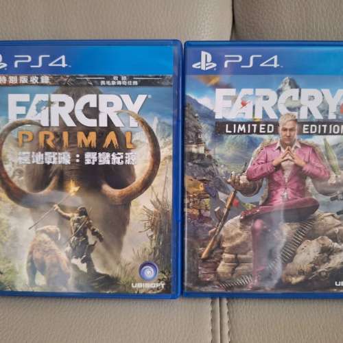 新淨Playstation PS4 極地戰嚎 Far Cry Primal Far Cry 4 兩盒140元