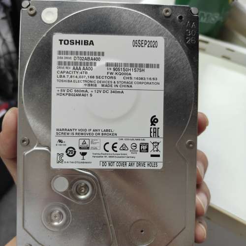 Toshiba DT02ABA400 4TB 5400rpm 3.5 SATA