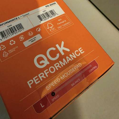SteelSeries QcK Performance 布質滑鼠墊 (63430) (Speed-L-黑色)
