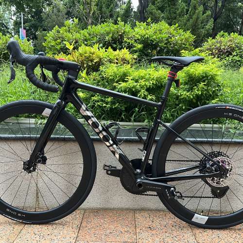 亮光黑色 XS碼 VOOK V8 13速 桶軸油剎碳刀碳纖維公路車 送水架前後蛙燈