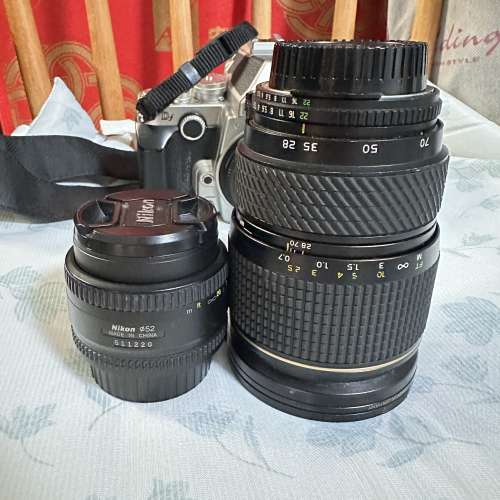 Nikon AFD50 F1.8.  Tokina Af28-70 f2.8 nikon mount