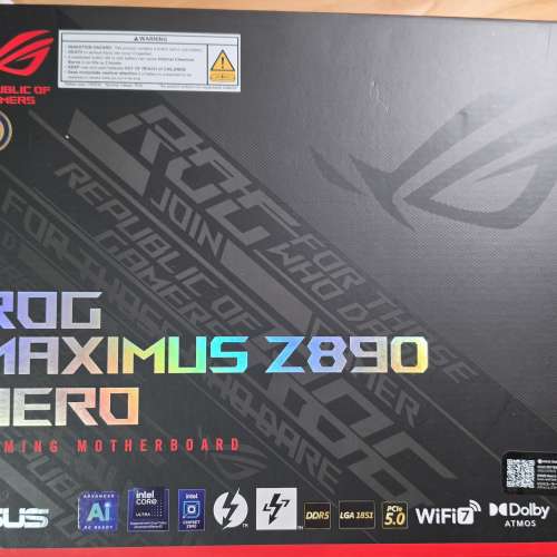 Asus Rog Z890-HERO 加 intel Core Ultra 285k