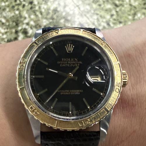 好X靚😆 Rolex 16253 金鋼 爬山虎 少有靚黑面 3035機芯 膠鏡 36mm大裝 送蜥蜴皮帶 ...
