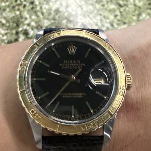好X靚😆 Rolex 16253 金鋼 爬山虎 少有靚黑面 3035機芯 膠鏡 36mm大裝 送蜥蜴皮帶 ...