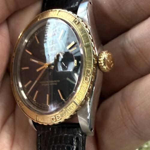 好X靚😆 Rolex 16253 金鋼 爬山虎 少有靚黑面 3035機芯 膠鏡 36mm大裝 送蜥蜴皮帶 ...