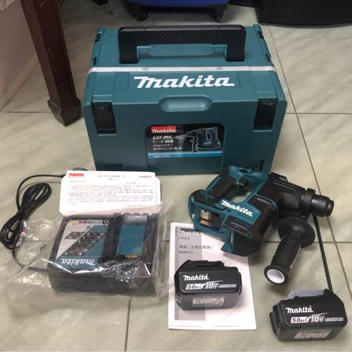 牧田DHR171RTJ電池油壓鑽5Ah電池2個快充電器1個工具箱1個共1套