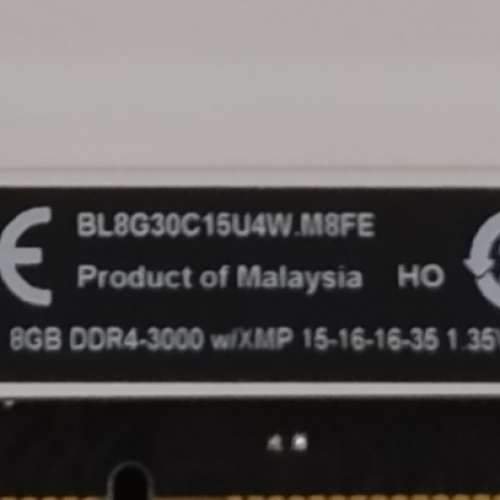 Crucial ballistix ddr4 3000mhz 8GBx2