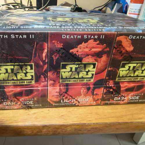 Starwars CCG Death Star II Light Side and Dark Side reconstructed starter decks